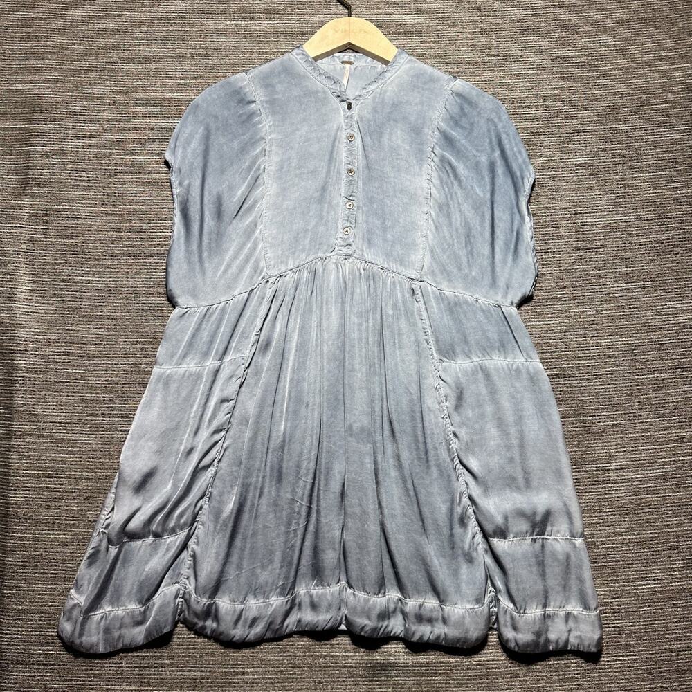 Free People Rowan Tunic Women's XS Blue Kimono